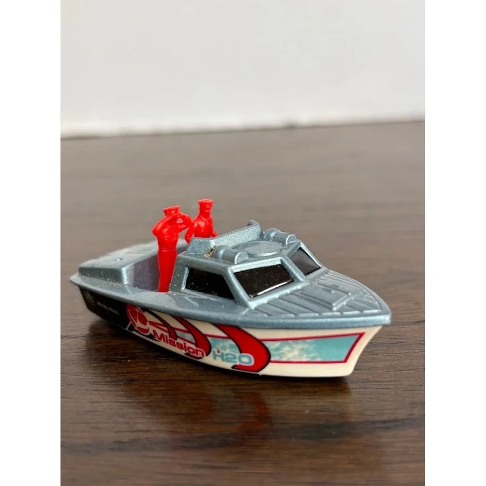 Matchbox Police Launch Mission H20 Boat 1:96 Scale Diecast Metallic Blue 1976